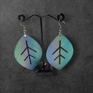 Faux Leather Dangling Earrings